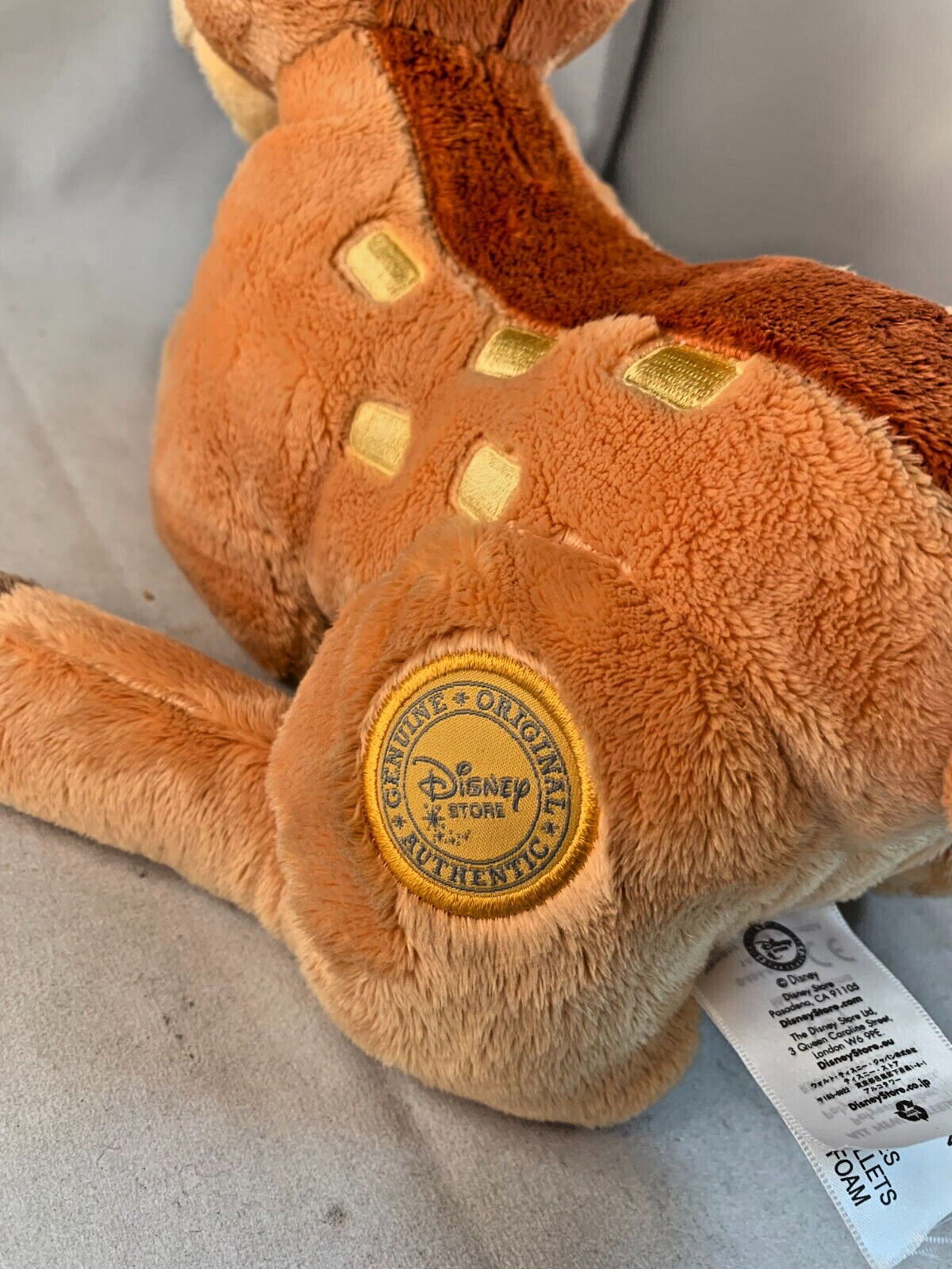 Disney Store Bambi Plush Deer Genuine Original Authentic Stuffed Animal 14”