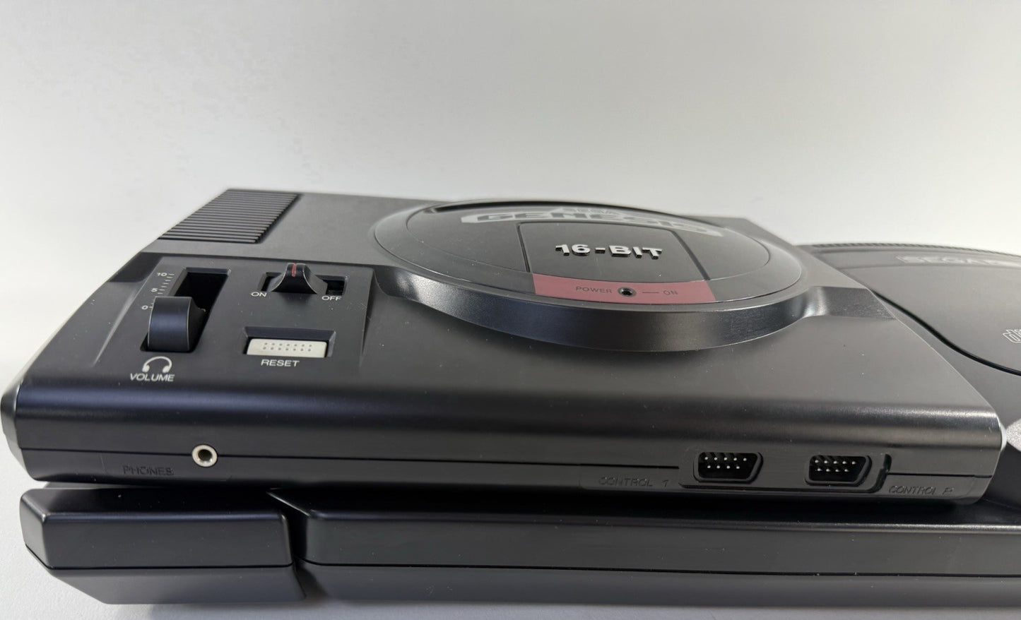 Sega Genesis Model 1 & Sega CD Model 2 with Controller and Accessories - Tested