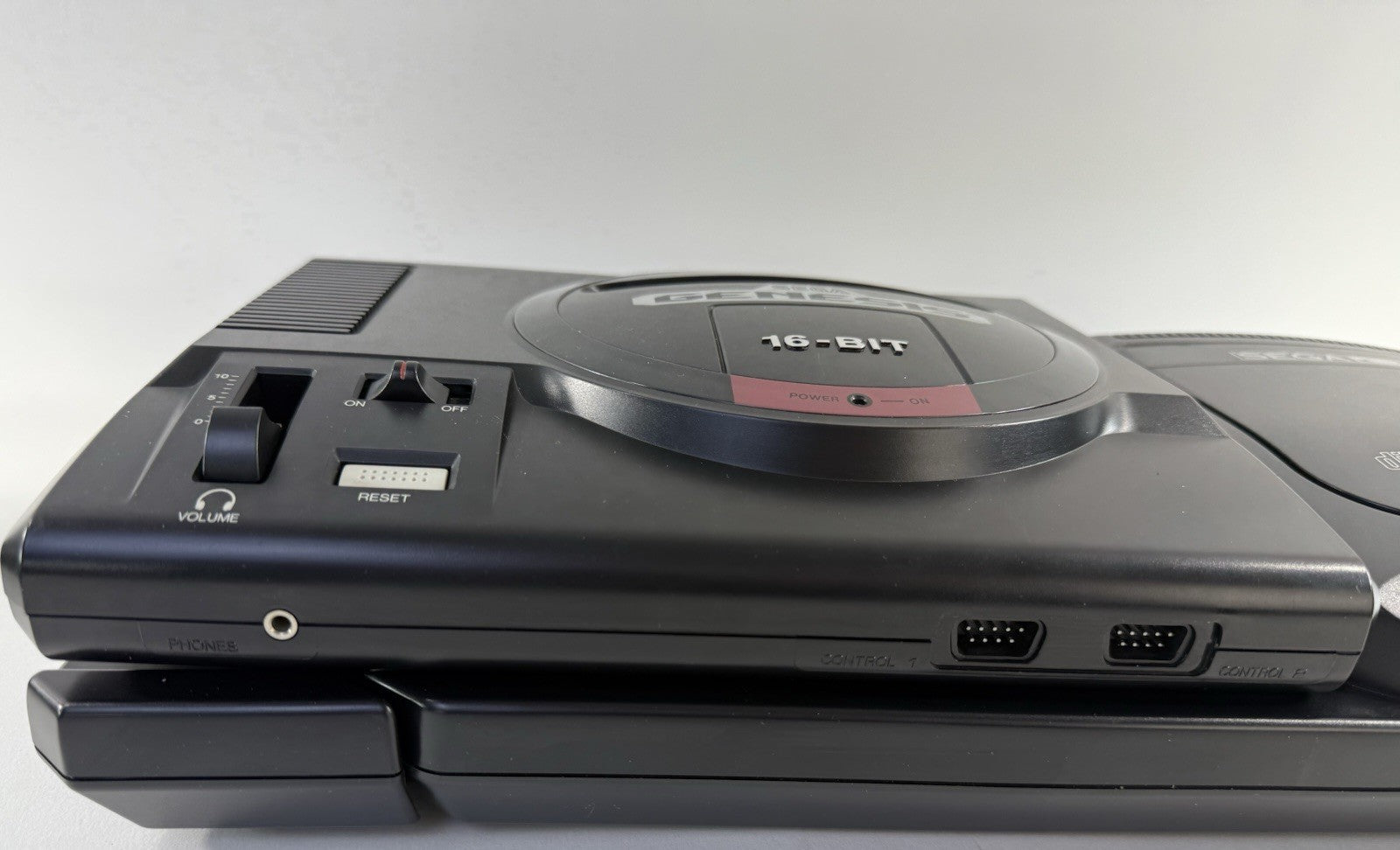 Sega Genesis Model 1 & Sega CD Model 2 with Controller and Accessories - Tested