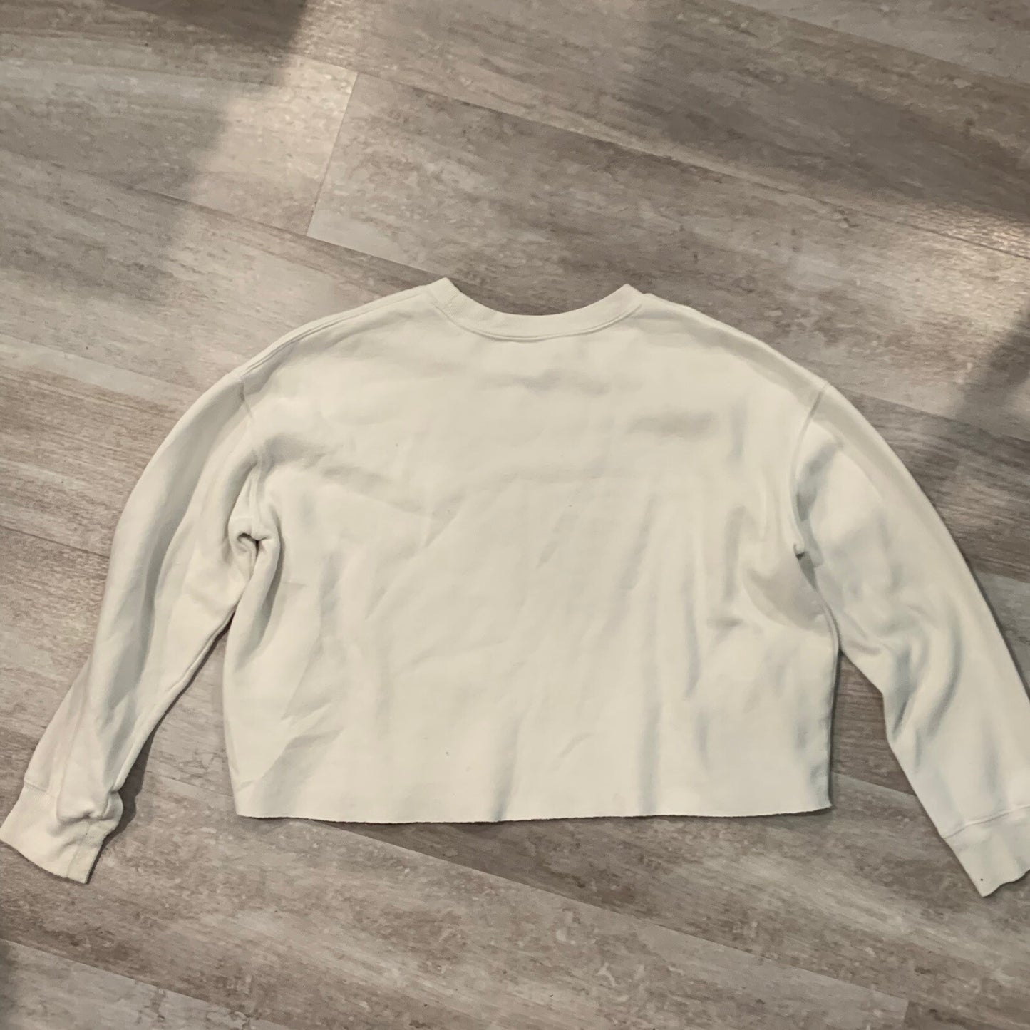 NASA Sweater Womens Medium Cutoff Pullover White