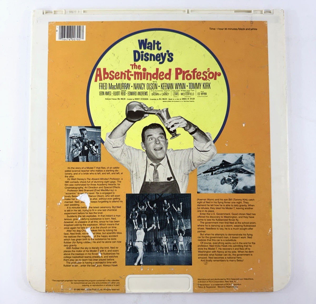 Disney CED Videodisc Bundle - Parent Trap, Love Bug, Old Yeller, Absent-Minded..