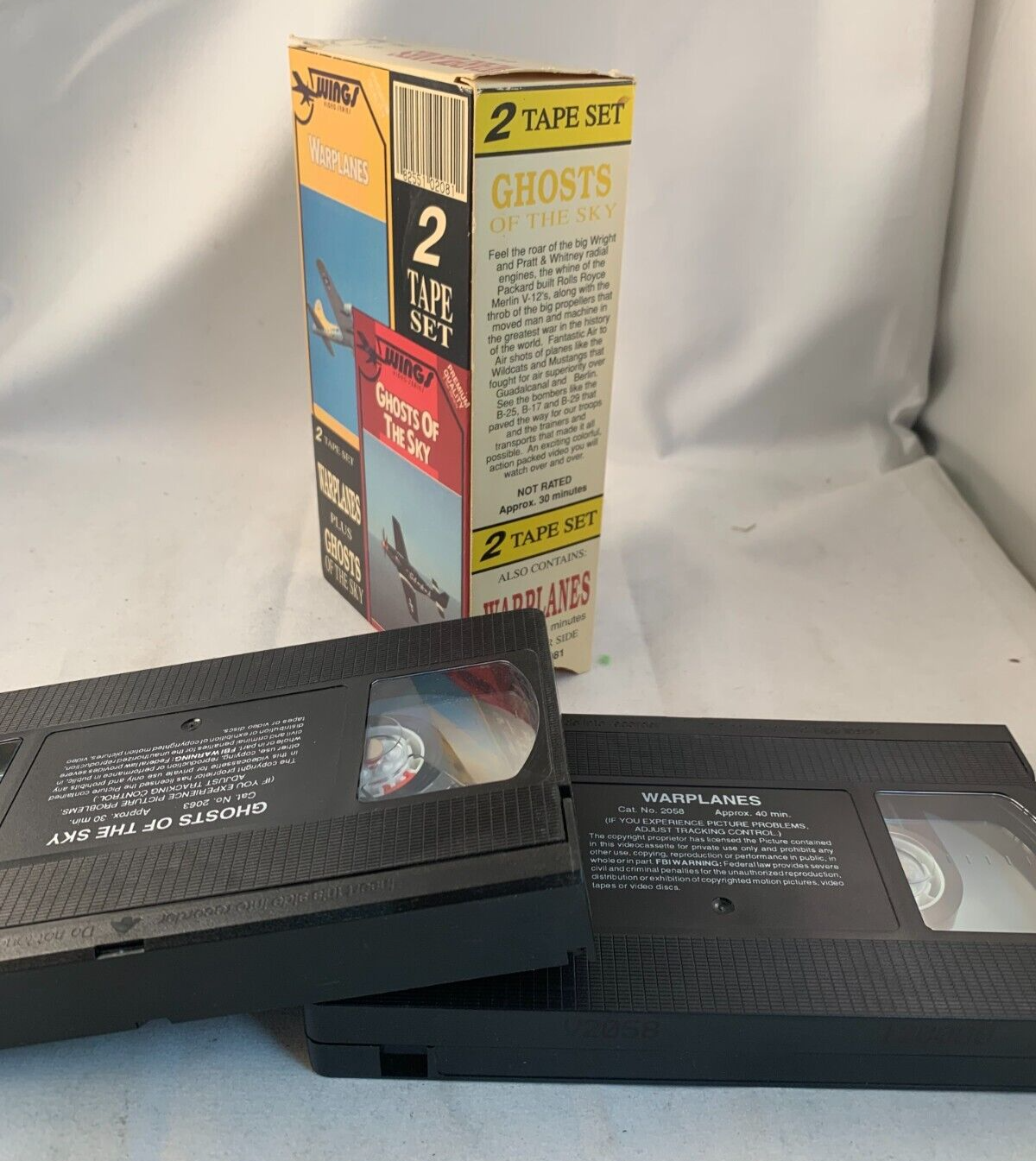 Ghosts of the Sky/Warplanes (VHS 2-Tape Set) Wings Series - Tested and Working