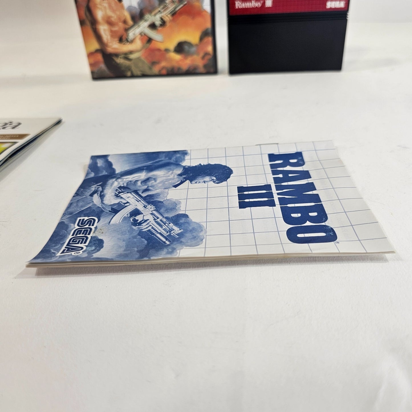 Rambo III (Sega Master System, 1988) Game Case Manual Poster - Tested