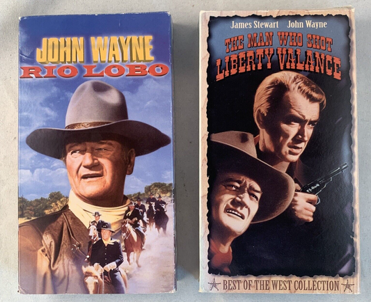 Rio Lobo (VHS John Wayne bundle) The Man Who Shot Liberty Valance - Tested
