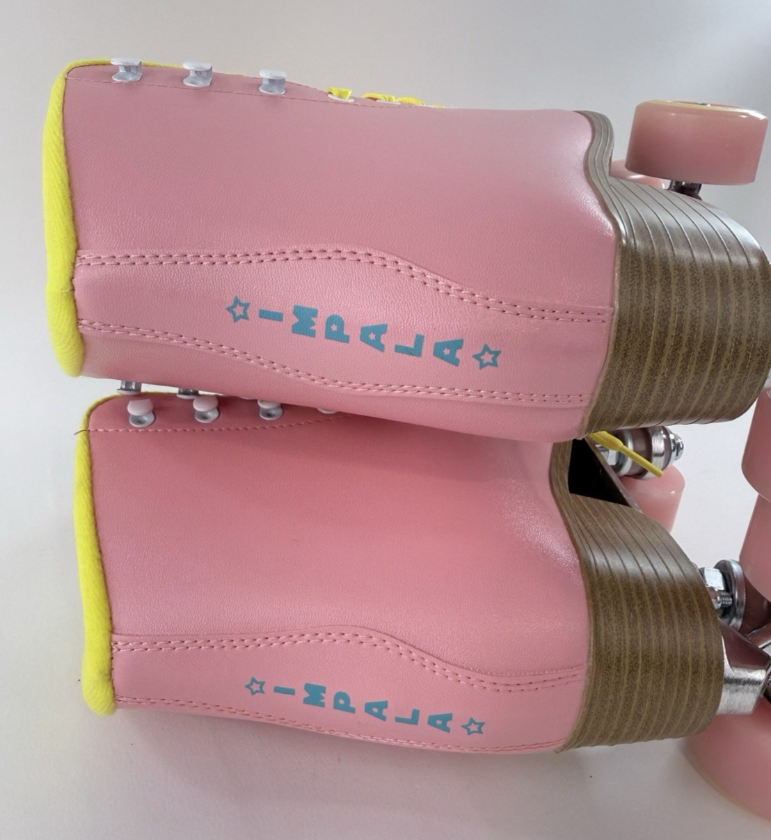 Impala Rollerskates US10 Women's A126-58817 Pink/Yellow Vegan Rollerskates - New