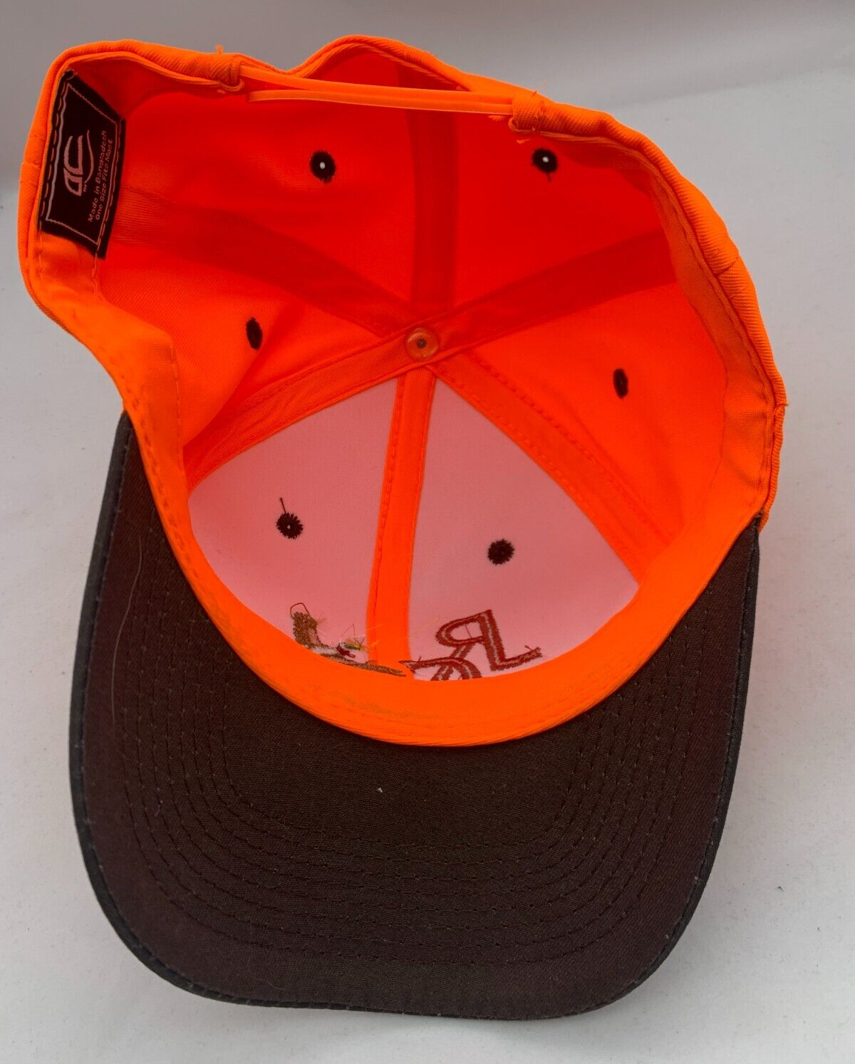 RC Duck Hunting Mallard Embroidered Logo Snapback Orange/Grey Adjustable Hat