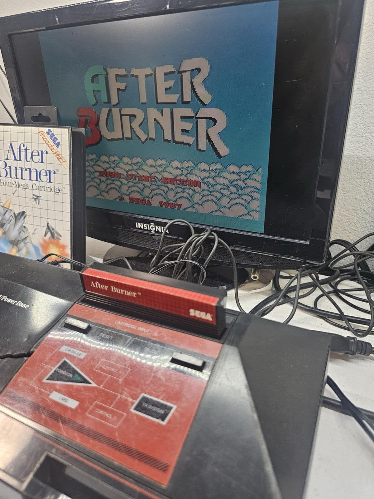 After Burner (Sega Master System, 1988) Game Case Manual Poster - Tested