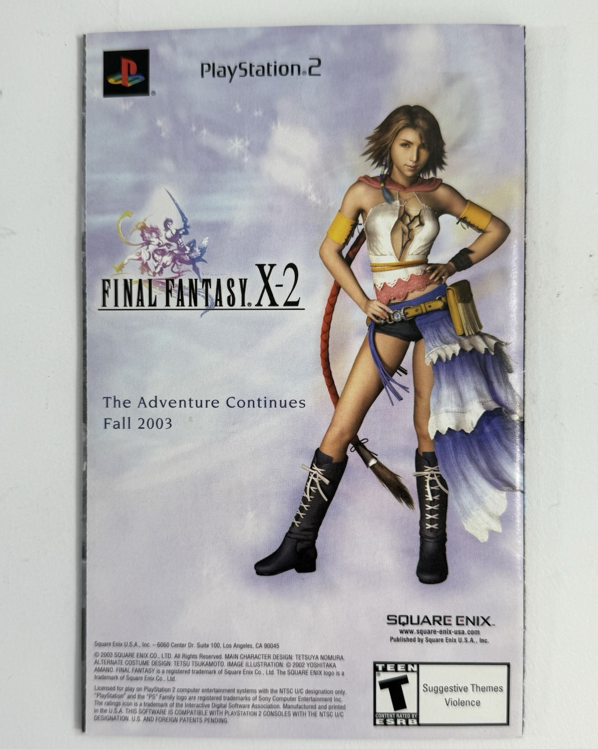 Final Fantasy X (PlayStation 2, 2001) Game Case Manual - Tested And Working