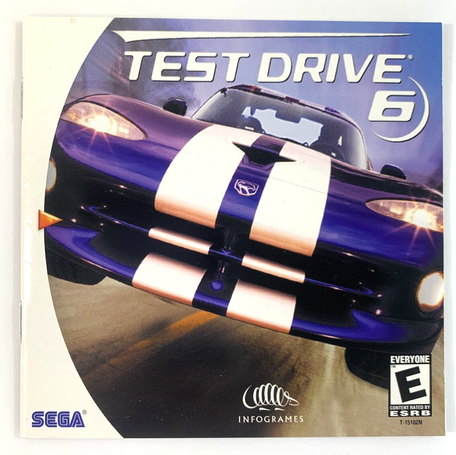 Test Drive 6 (Sega Dreamcast, 1999) Game Case Manual Registration - Tested