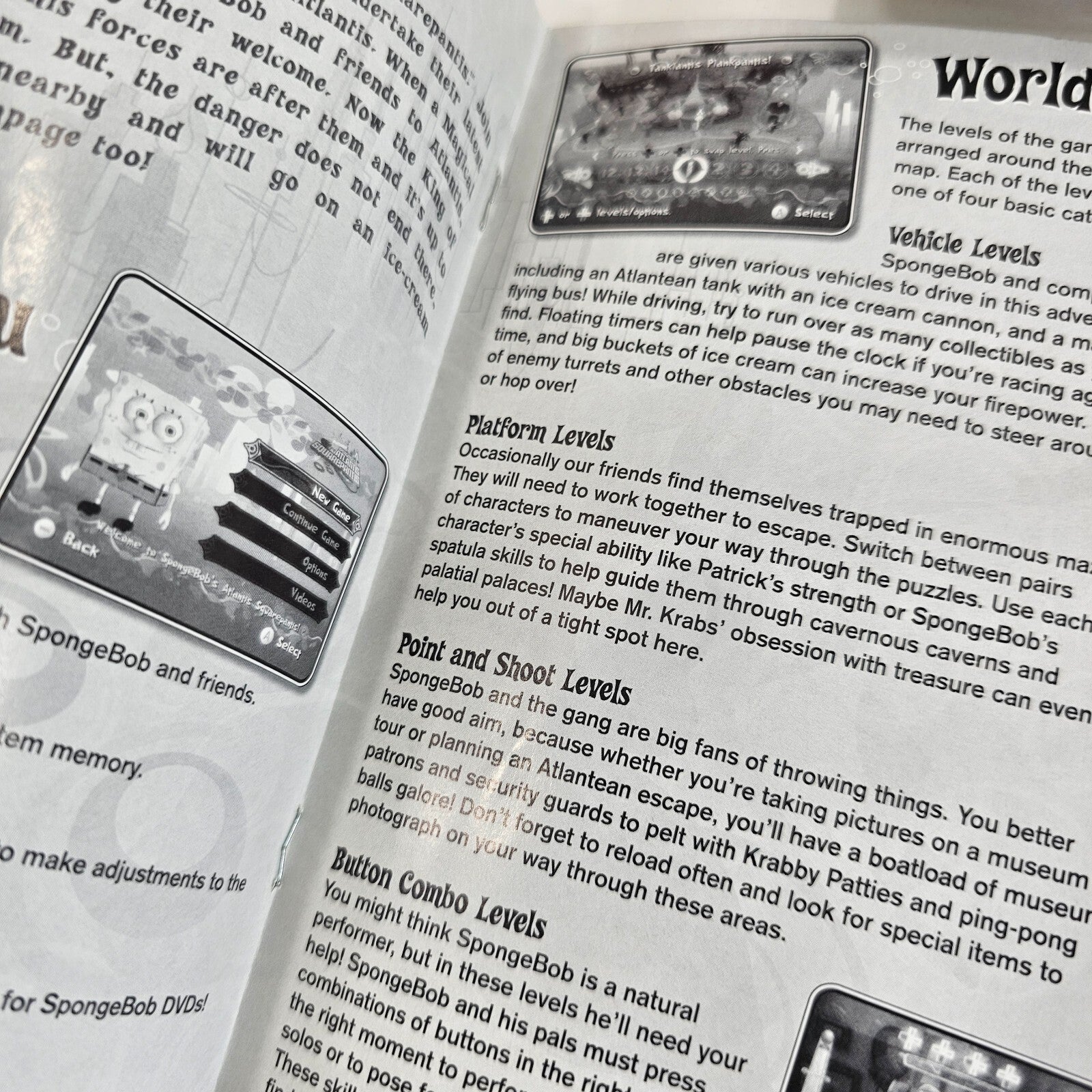 SpongeBob's Atlantis SquarePantis (Nintendo Wii, 2007) Game Case Manual - Tested