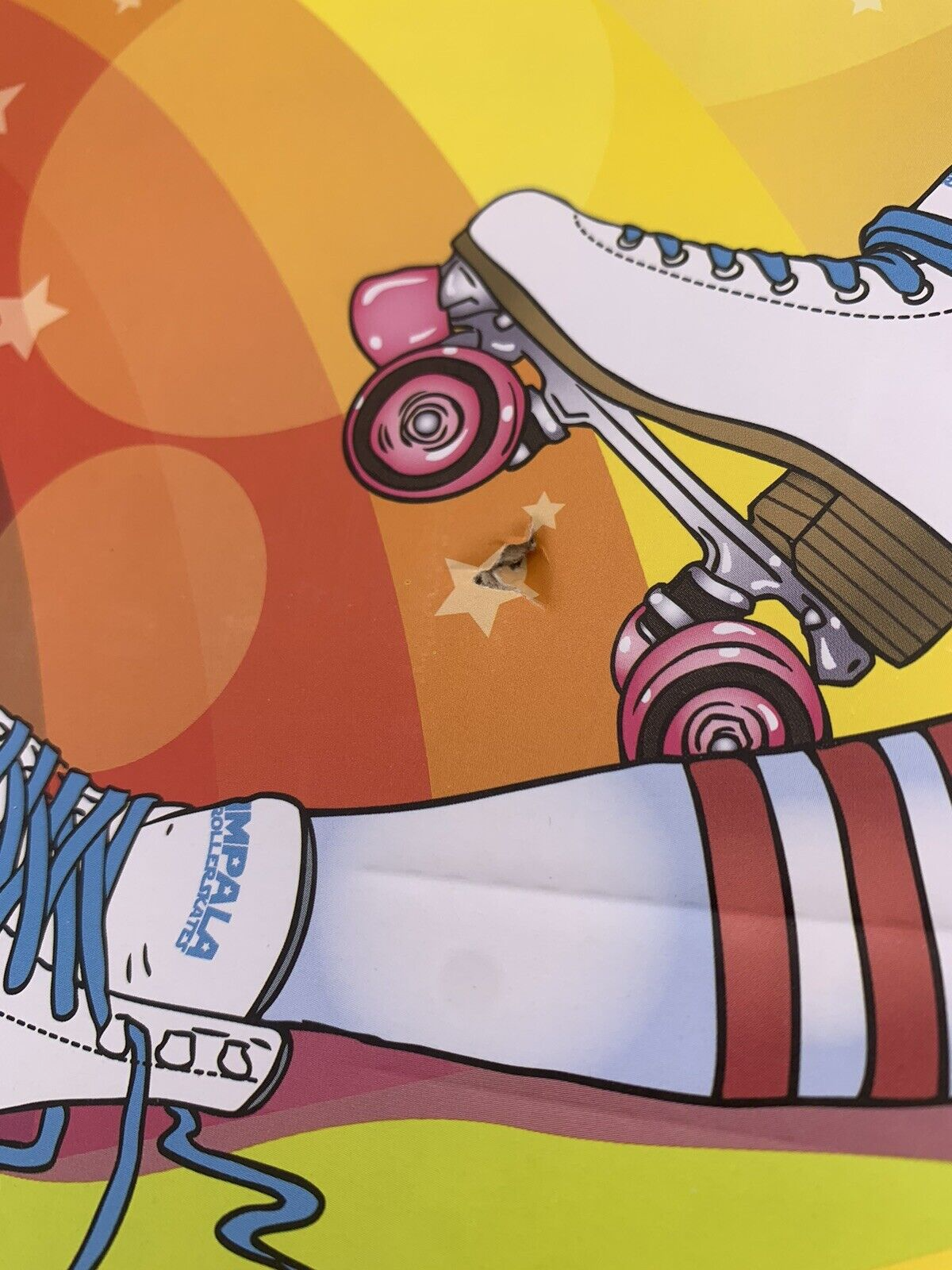 Impala Rollerskates Size 10 A126-58817 Pink/Yellow Vegan Quad Skates - New