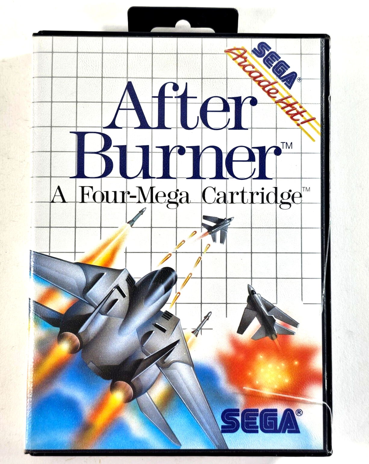 After Burner (Sega Master System, 1988) Game Case Manual Poster - Tested