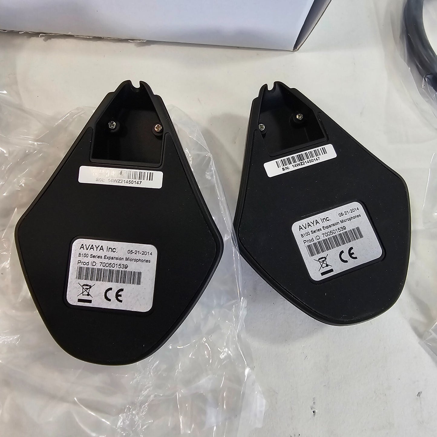 Lot of 2 Avaya Conference Phone B100 Series Expansion Microphones - Open Box