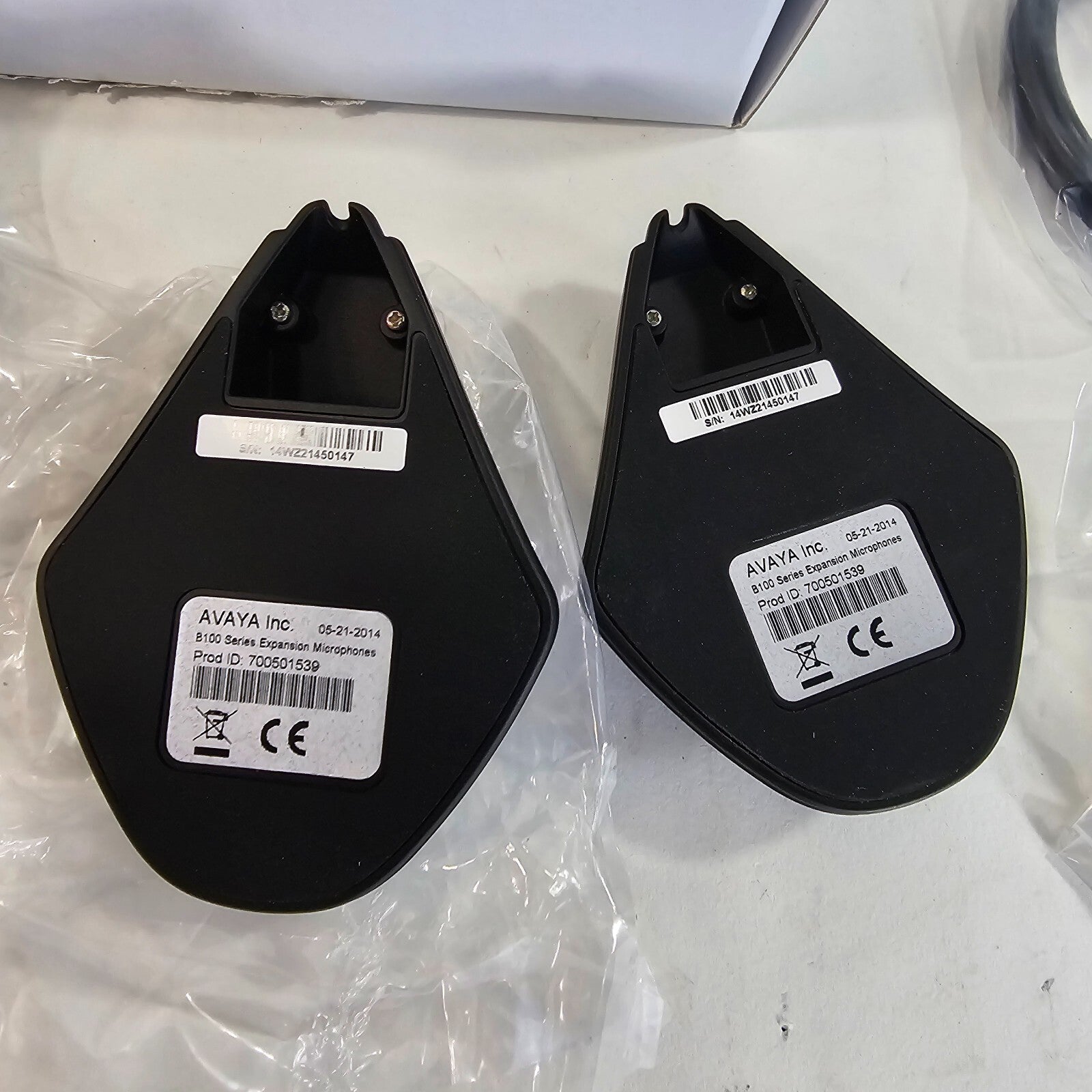 Lot of 2 Avaya Conference Phone B100 Series Expansion Microphones - Open Box