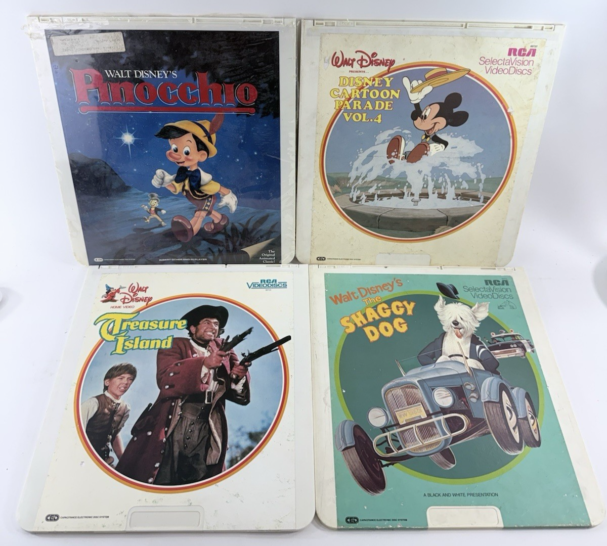 Pinocchio (CED VideoDisc Films) Treasure Island, The Shaggy Dog, Cartoon Parade