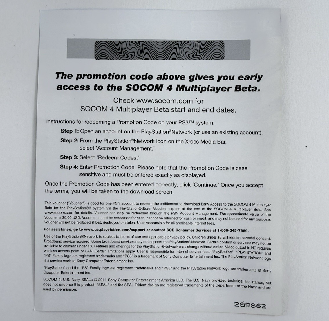 Killzone 3 (PlayStation 3, 2011) Game Case Manual Insert - Tested and Working