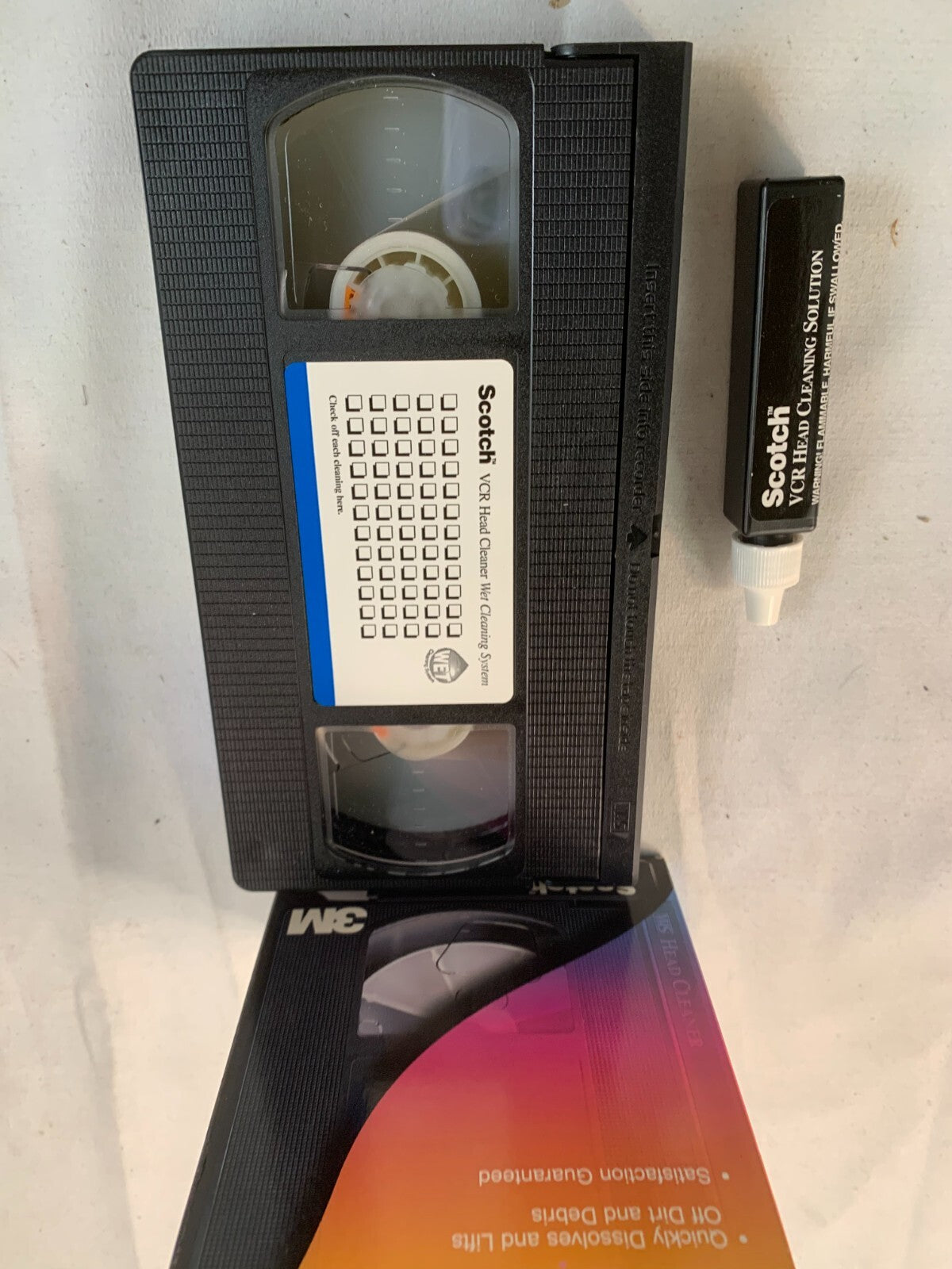 SCOTCH 3M VCR HEAD CLEANER Wet Cleaning Solutions VHS  Good condition