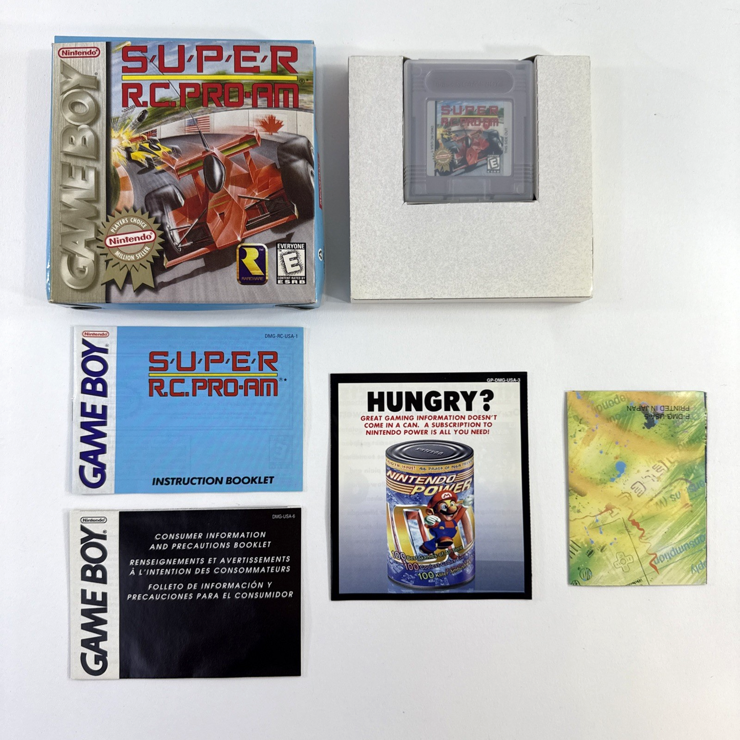 Super R.C. PRO-AM (Nintendo GameBoy, 1998) Game Box Manual Inserts -  Tested