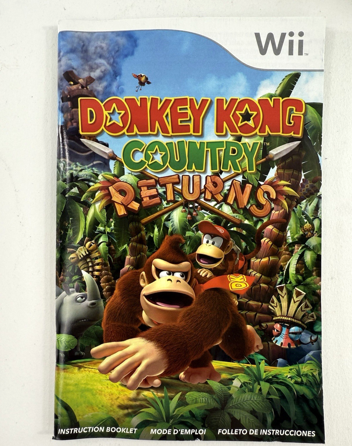 Donkey Kong Country Returns (Nintendo Wii, 2010) Game, Case, Manual - Tested