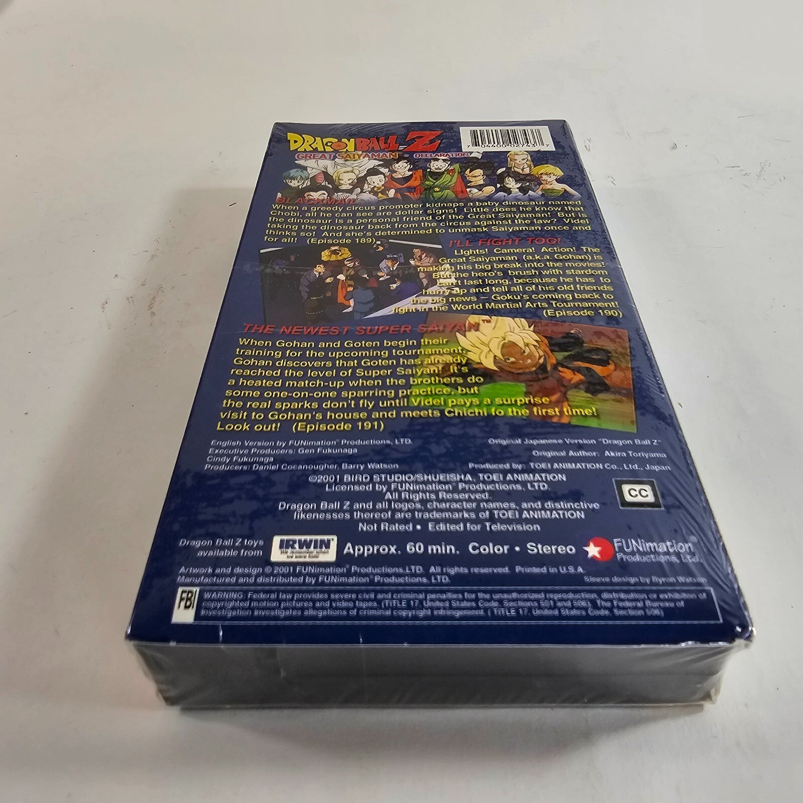 Dragon Ball Z - Great Saiyaman: Declaration (VHS, 2001, Edited Version) NEW