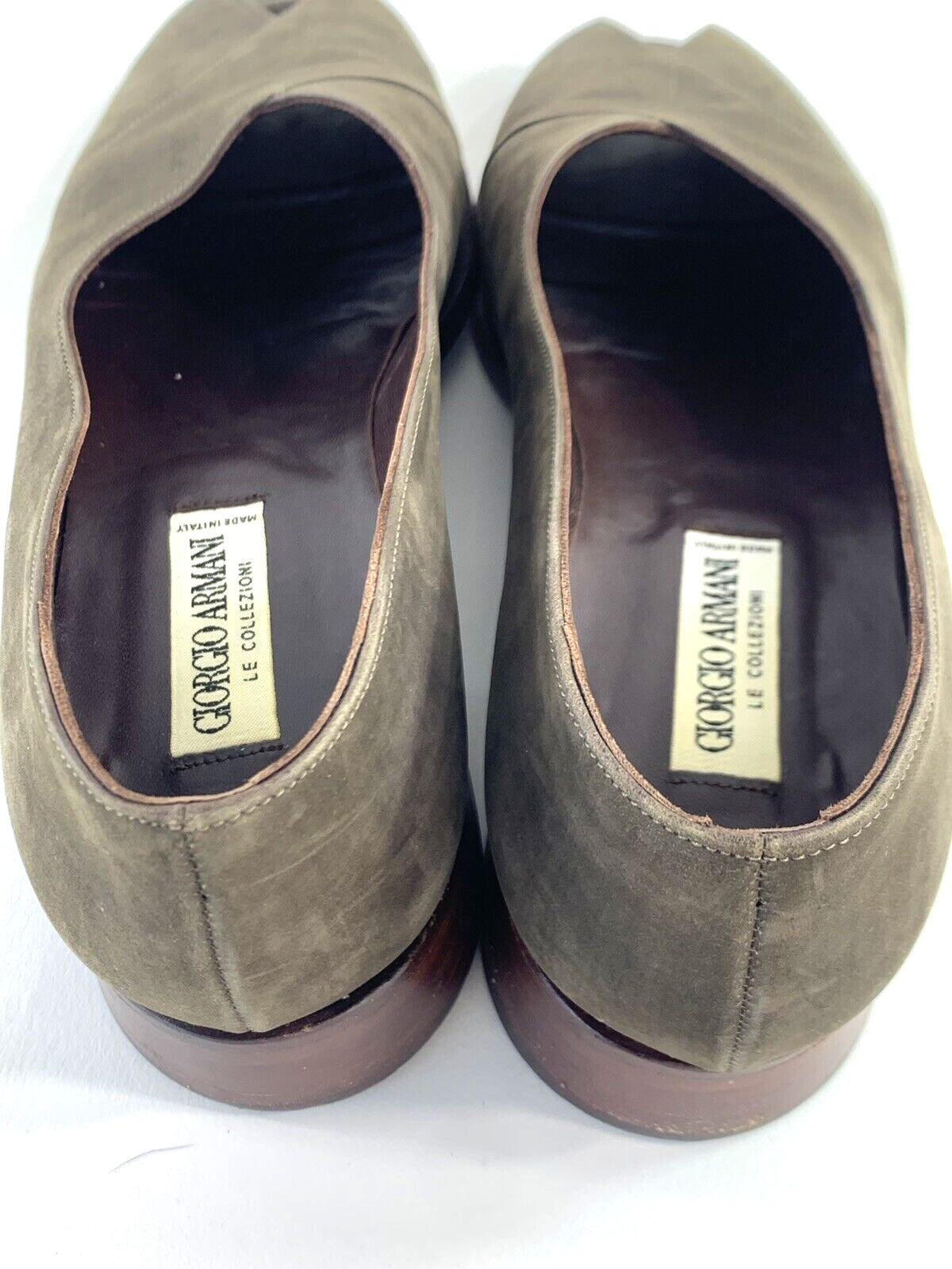 Giorgio Armani Le Collezioni  Size 36 (US 5.5) Peep Toe Leather Flats