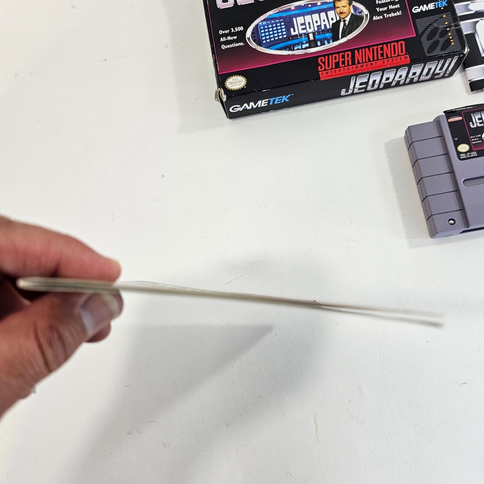 Jeopardy (Super Nintendo, 1992) Game Box Manual Poster - Tested and Working