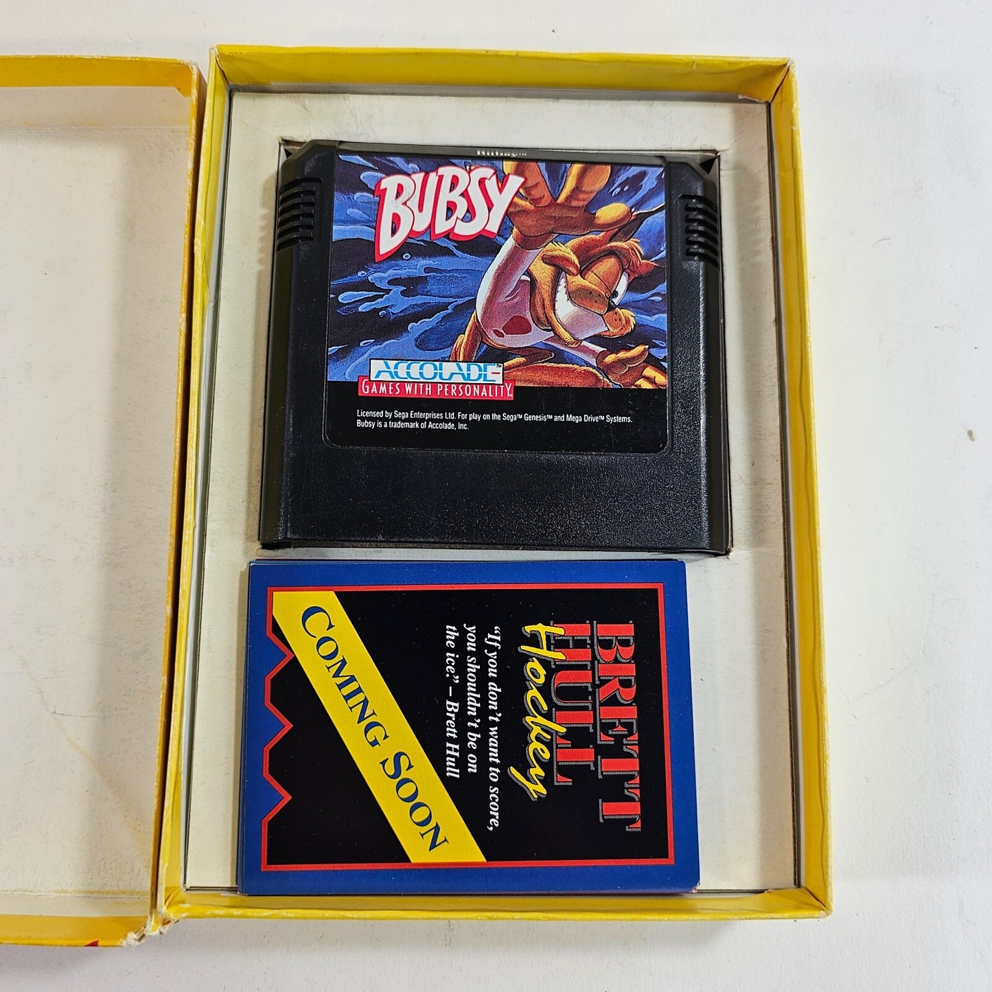 Bubsy (Sega Genesis, 1994) Game Box Manual Cards - Tested and Working