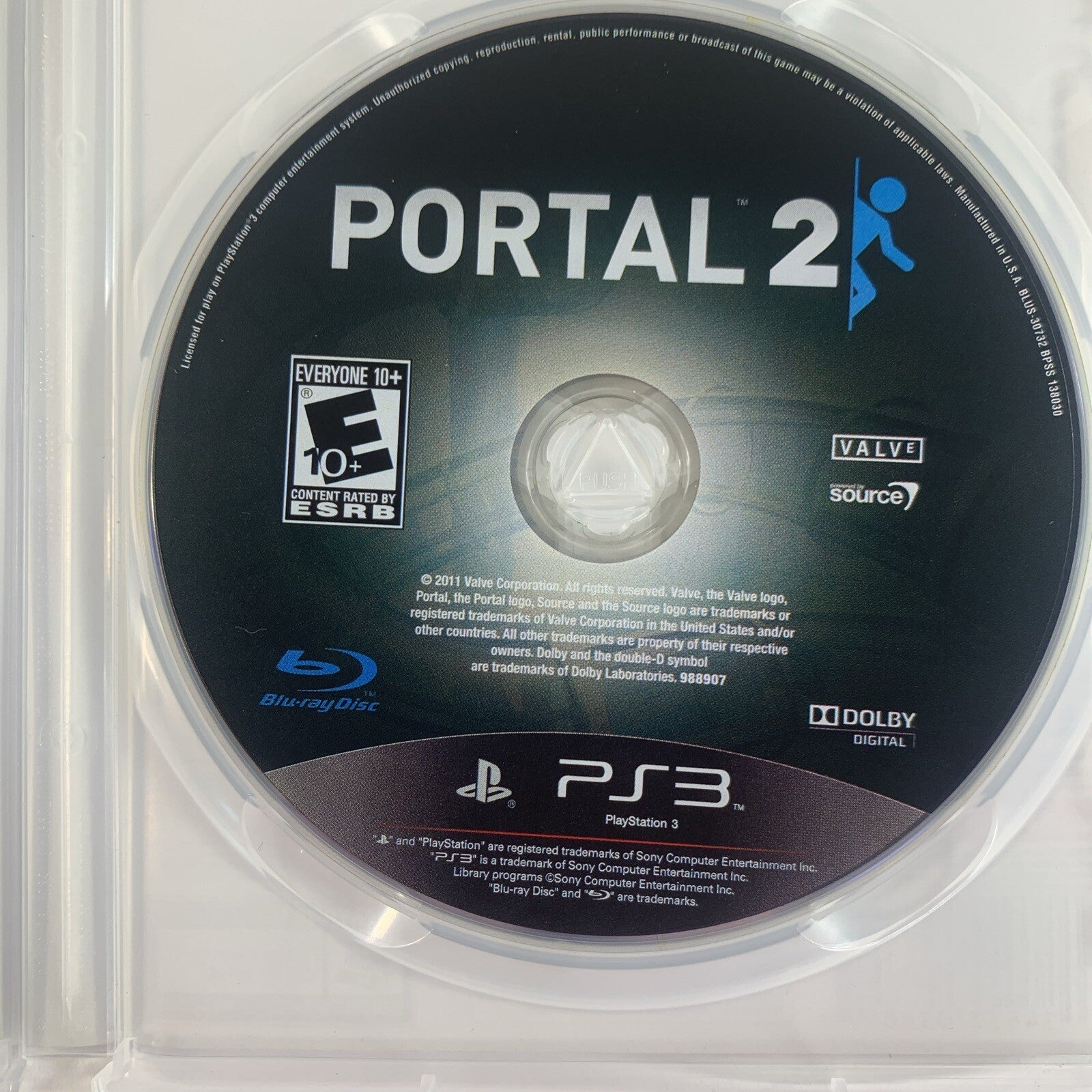 Portal 2 (Sony PlayStation 3, 2011) Game Case Manual - Tested