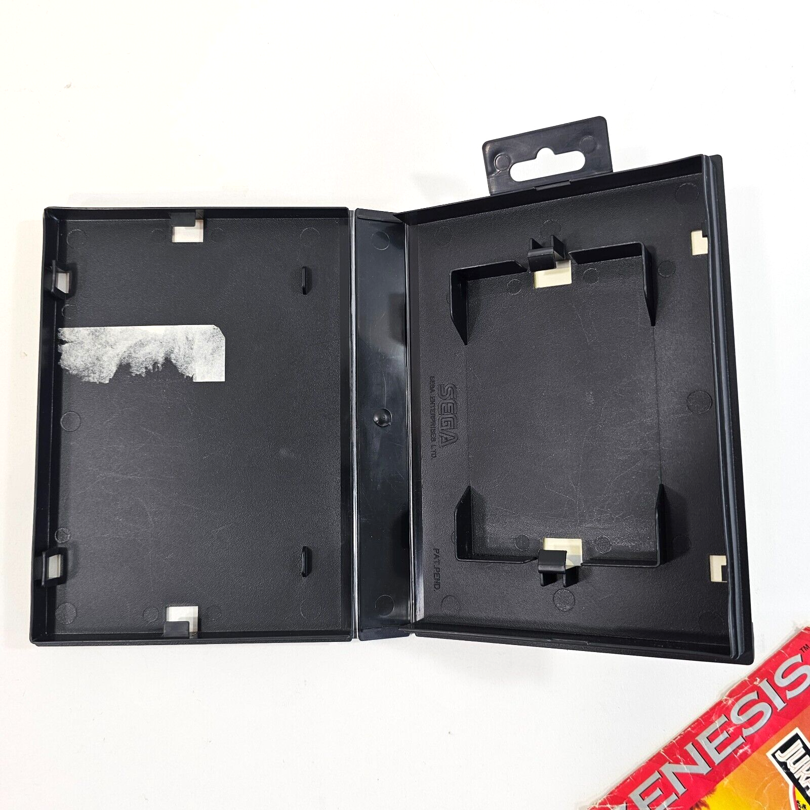 Jurassic Park (Sega Genesis, 1993) Game Manual and Case with Hangtab - Tested