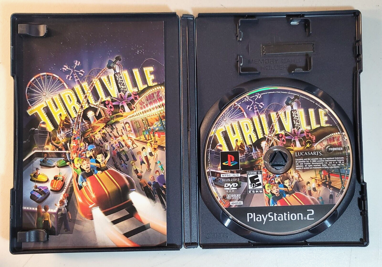 Thrillville (Sony PlayStation 2, 2006) Game Case Manual - Tested and Working
