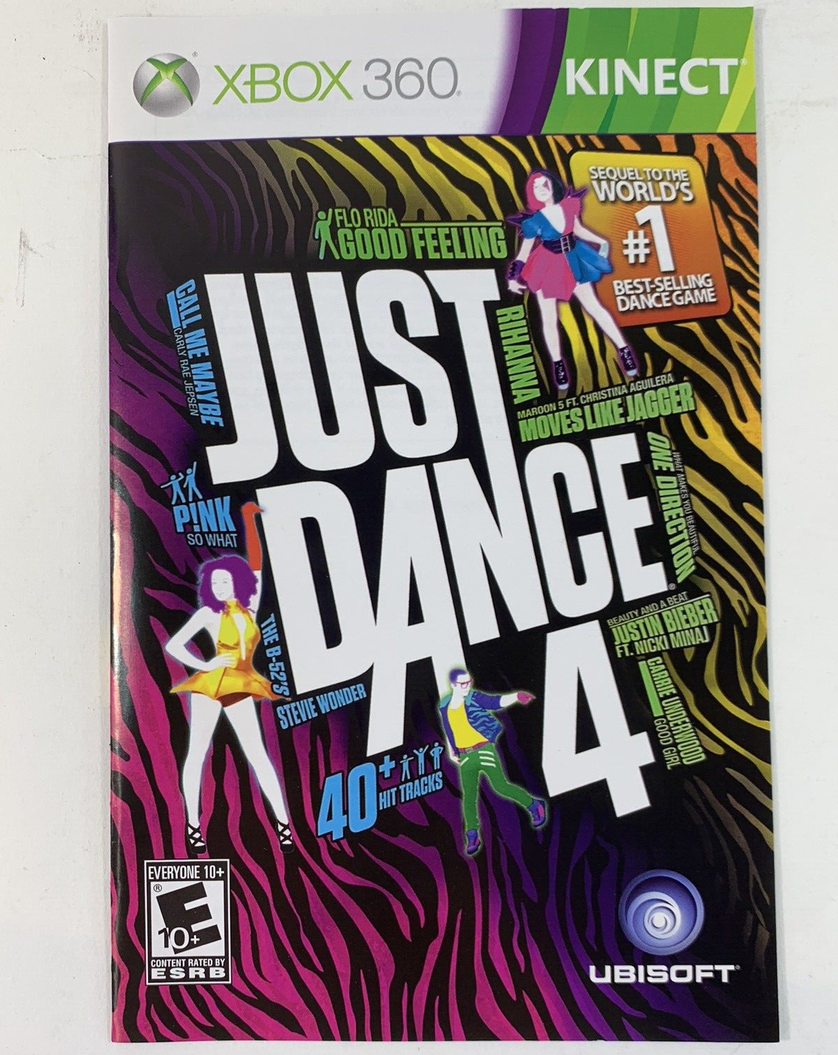Just Dance 4 (Microsoft Xbox 360, 2012) Game Case Manual Insert - Tested