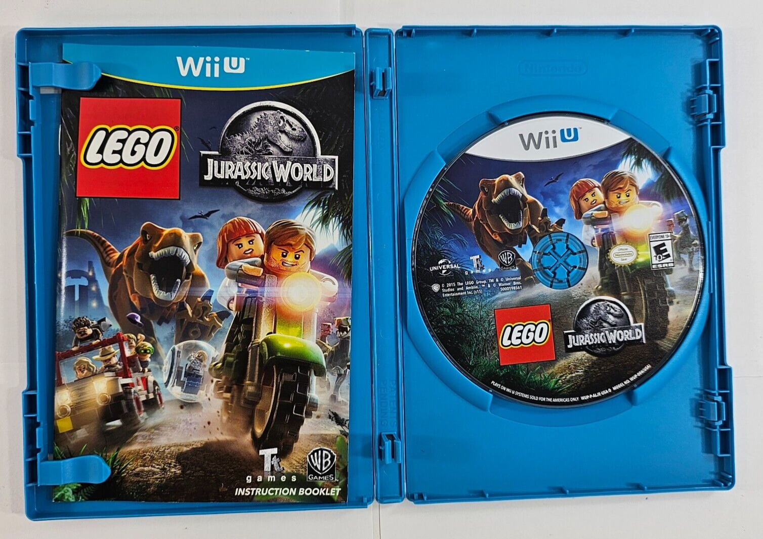 Lego Jurassic World (Nintendo Wii U, 2015) Game Case Manual - Tested and Working