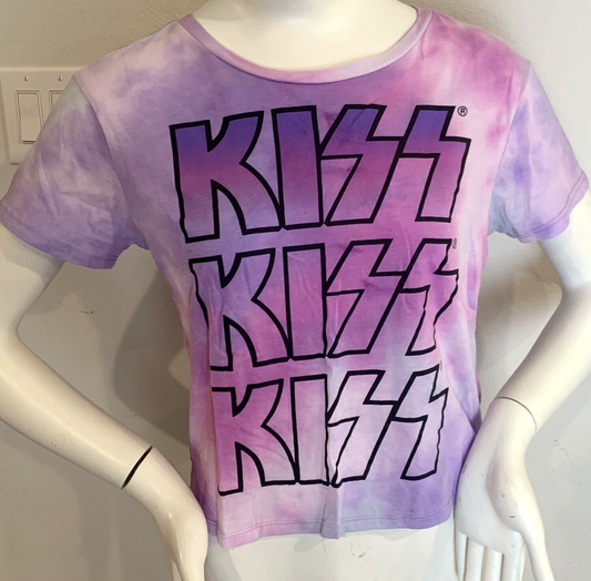 2020 KISS Officially Licensed Cropped T-shirt Tie Dye Women’s Size S (3-5)
