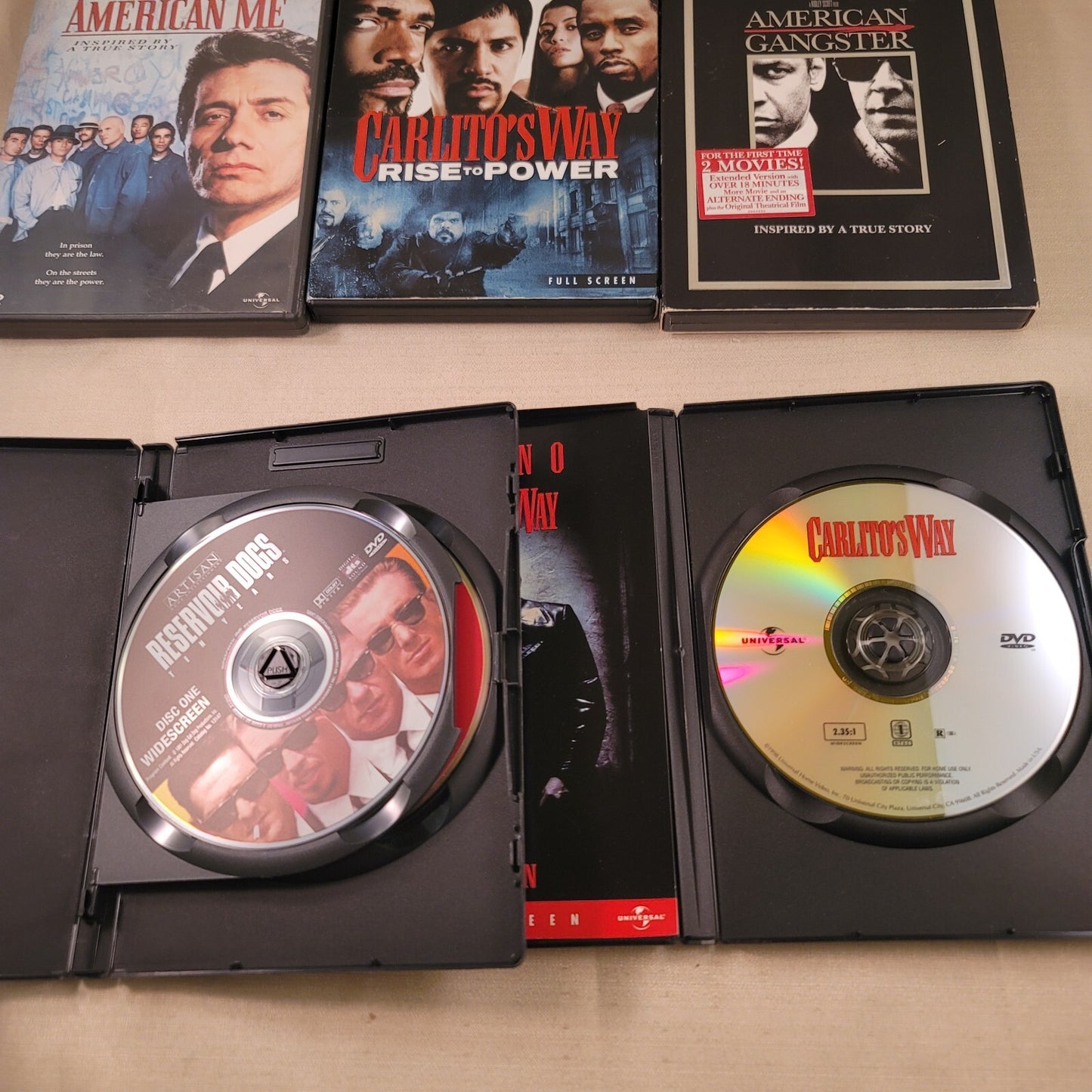 Reservoir Dogs/Carlito's Way/Rise to Power/American Gangster (Mob Movies) +1