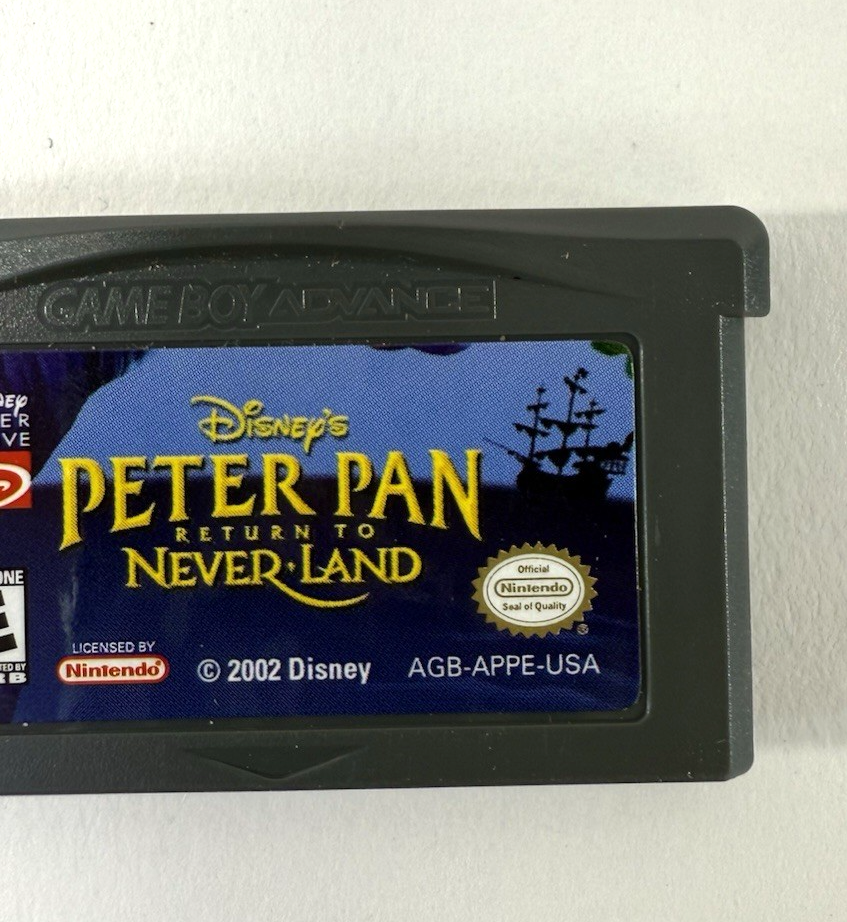 Peter Pan: Return To Neverland (Gameboy Advance, 2002) Game Cartridge - Tested