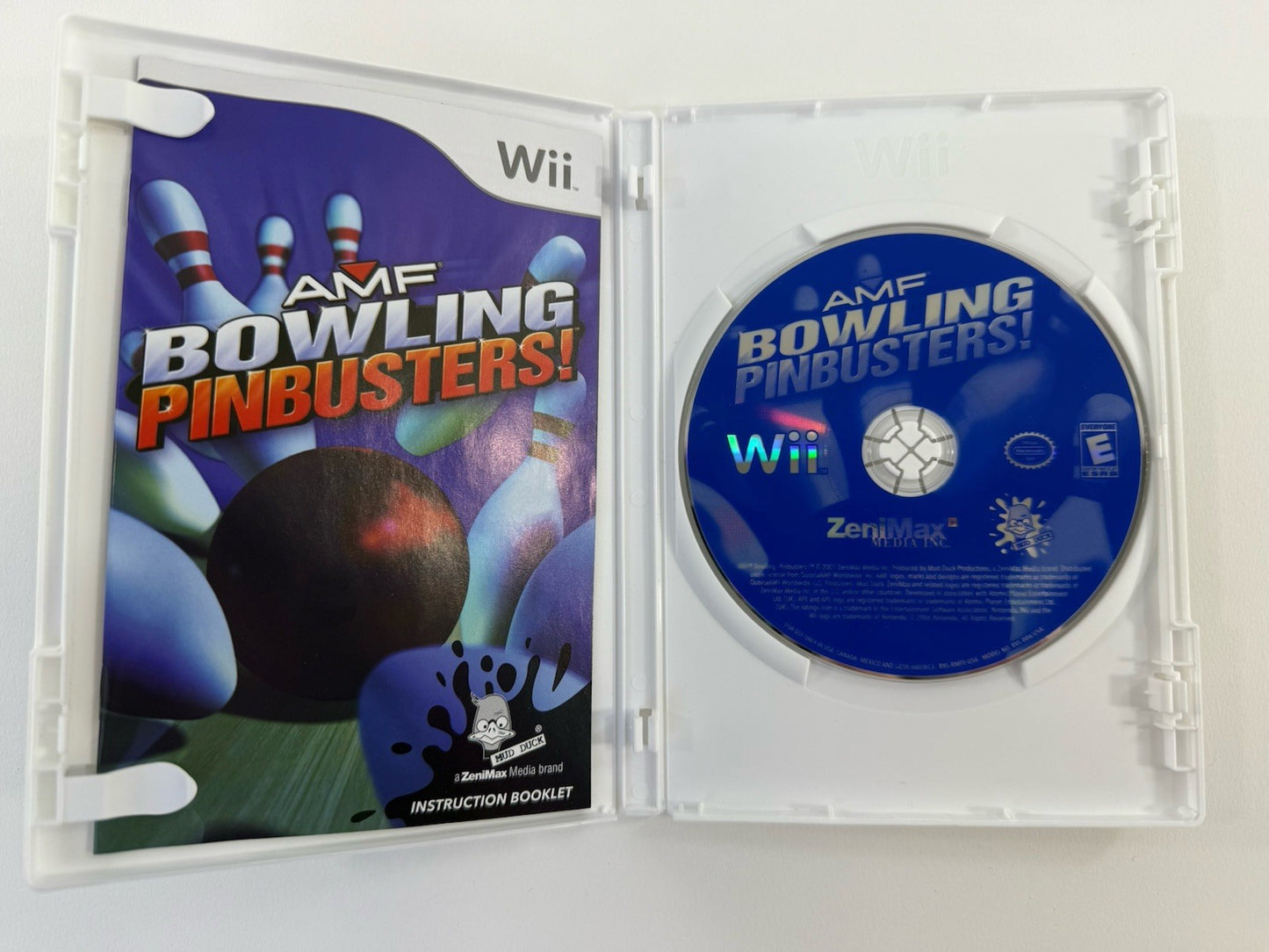 AMF Bowling: Pinbusters (Nintendo Wii, 2007) Game Case Manual - Tested