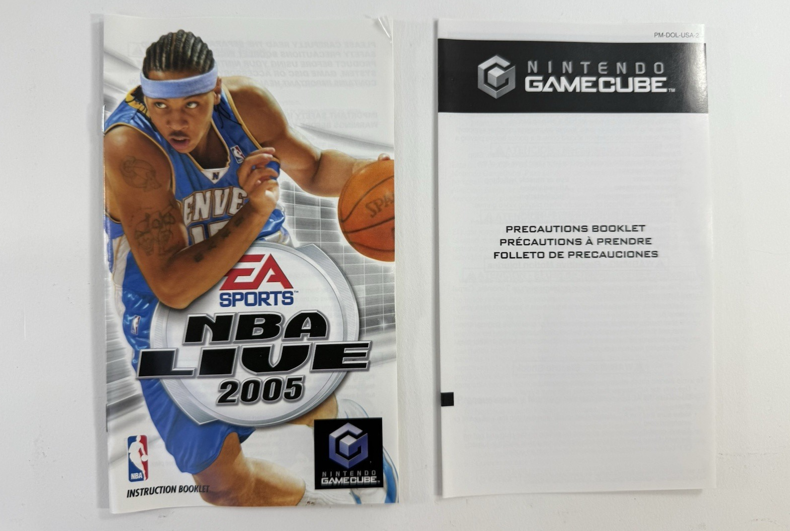 NBA Live 2005 (Nintendo GameCube, 2004) Game Case Manual Insert - Tested