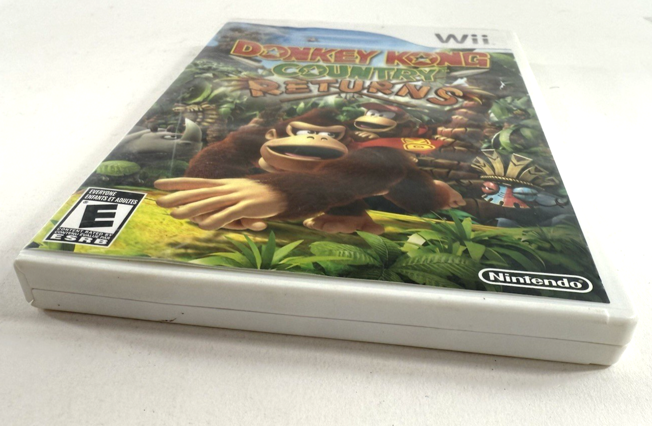 Donkey Kong Country Returns (Nintendo Wii, 2010) Game, Case, Manual - Tested