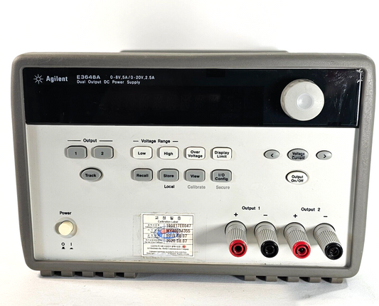 Agilent E3648A Dual Output DC Power Supply 0-8V,5A/0-20V,2.5A - Tested - 4355