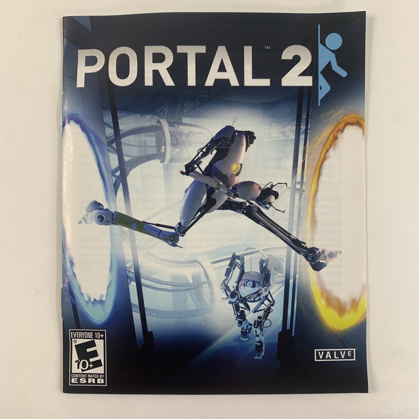 Portal 2 (Sony PlayStation 3, 2011) Game Case Manual - Tested