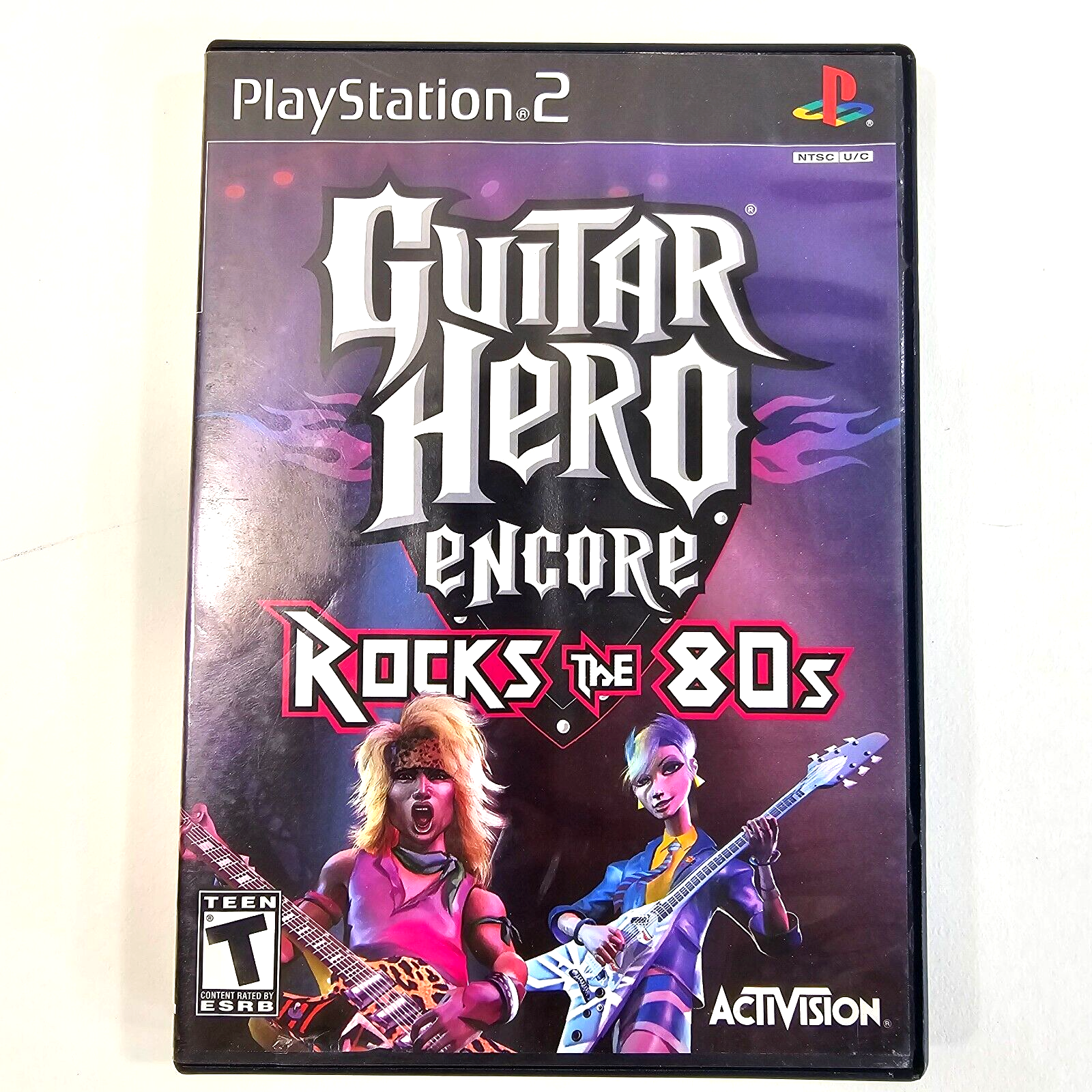 Guitar Hero Encore Rocks the 80's (Sony PlayStation 2, 2007) Case Game Manual