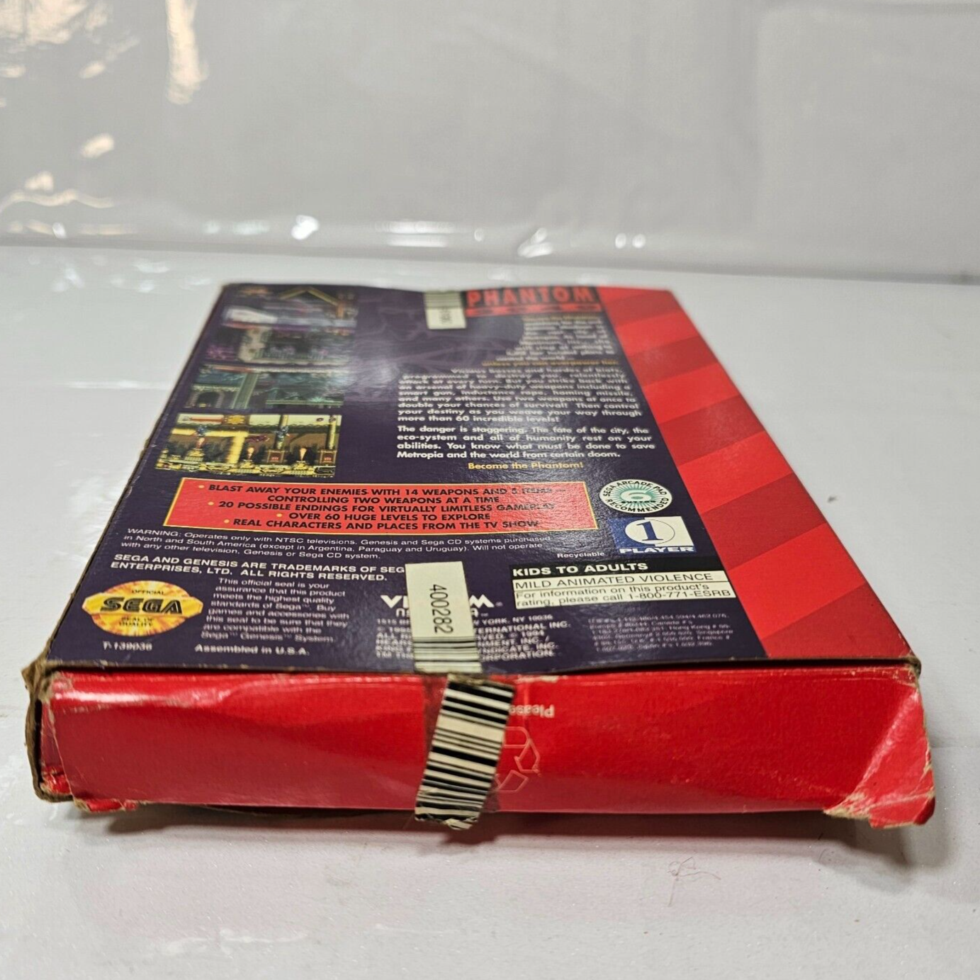 Phantom 2040 (Sega Genesis, 1995) Game, Box, Manual - Tested and Working