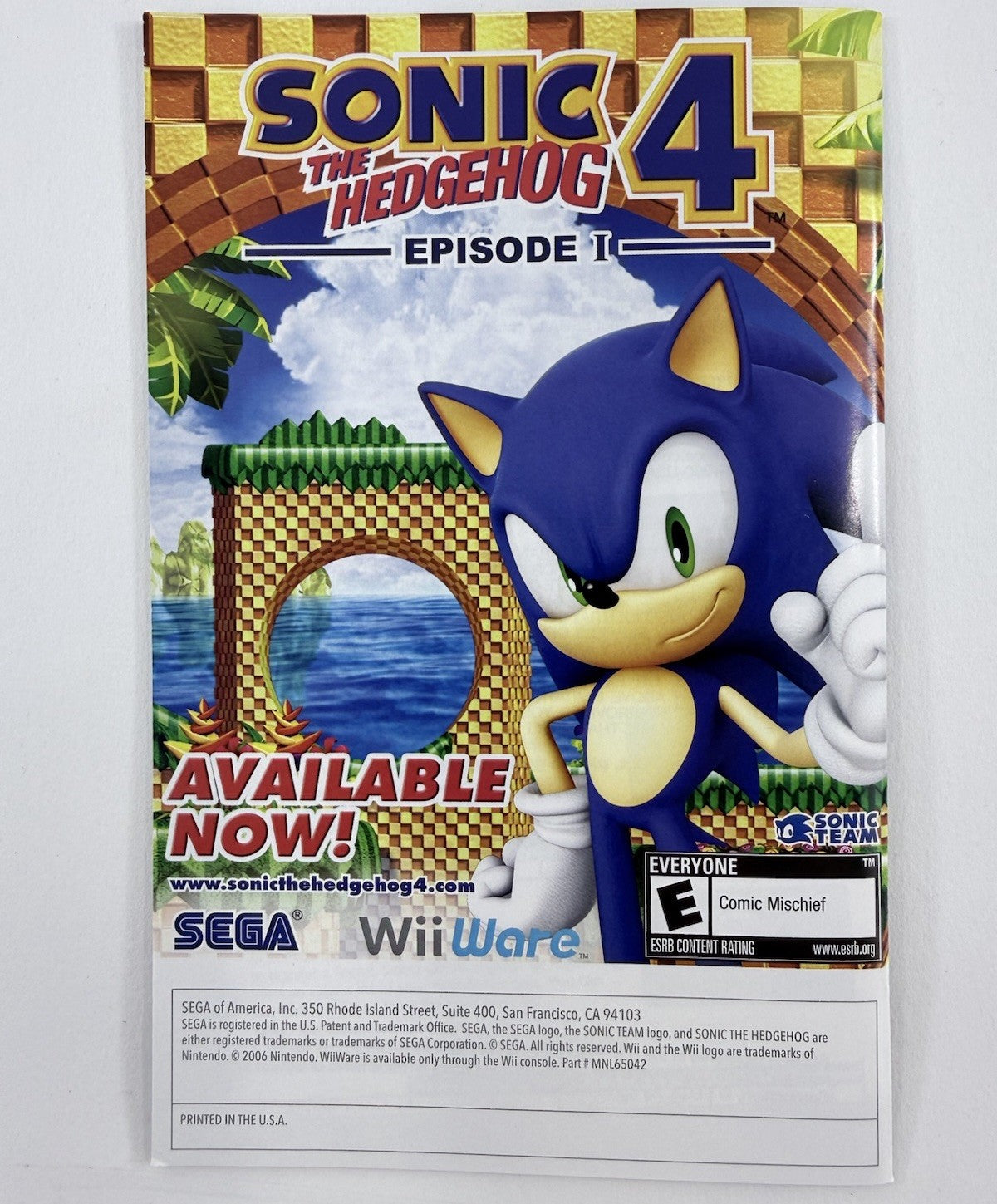 Sonic Colors (Nintendo Wii, 2010) Game, Case, Manual - Tested and Working