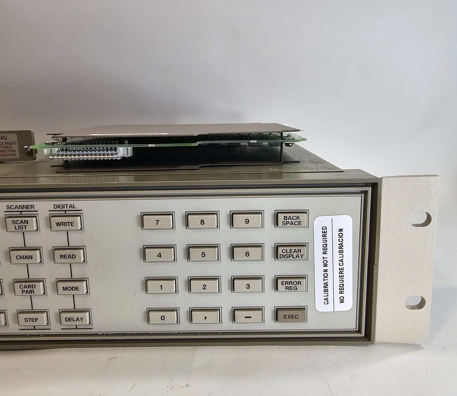 Hewlett Packard 3488A Switch / Control Unit  Mounting Brackets & Card - Tested