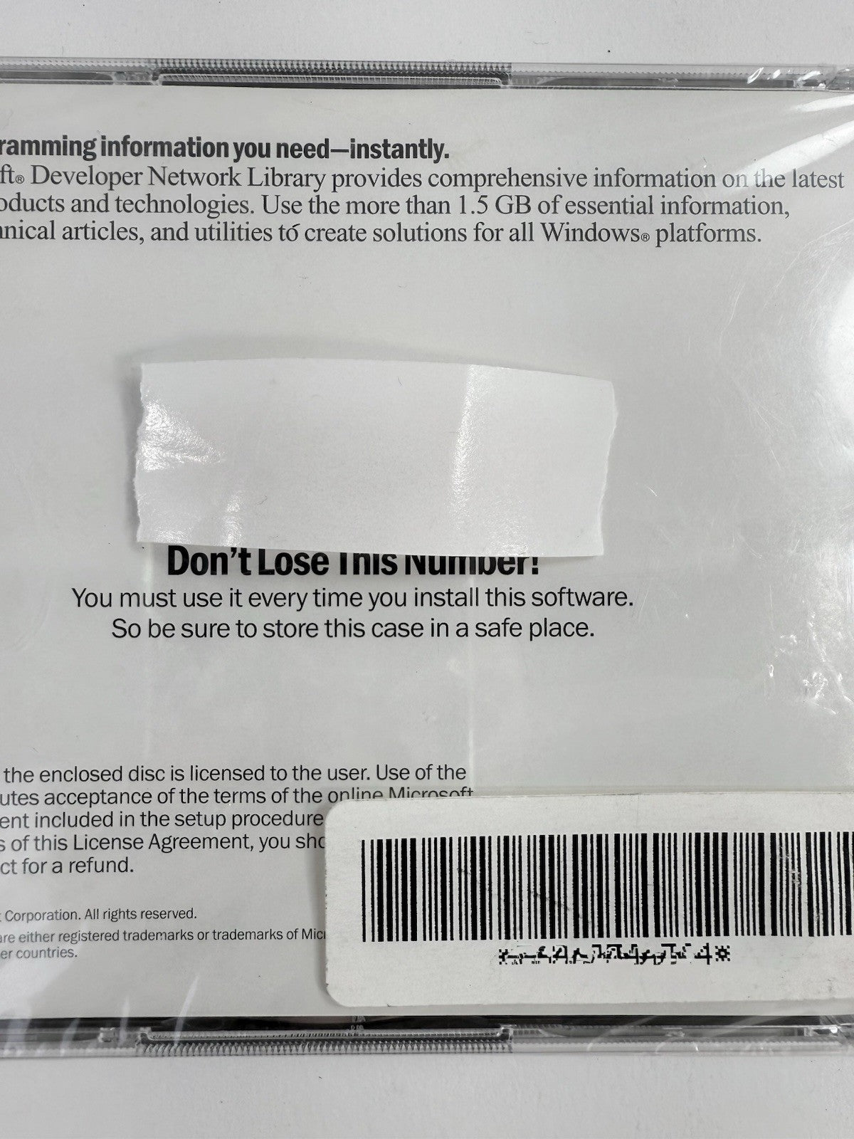 Microsoft Developer Network Library January 1997 - New, Sealed with Key