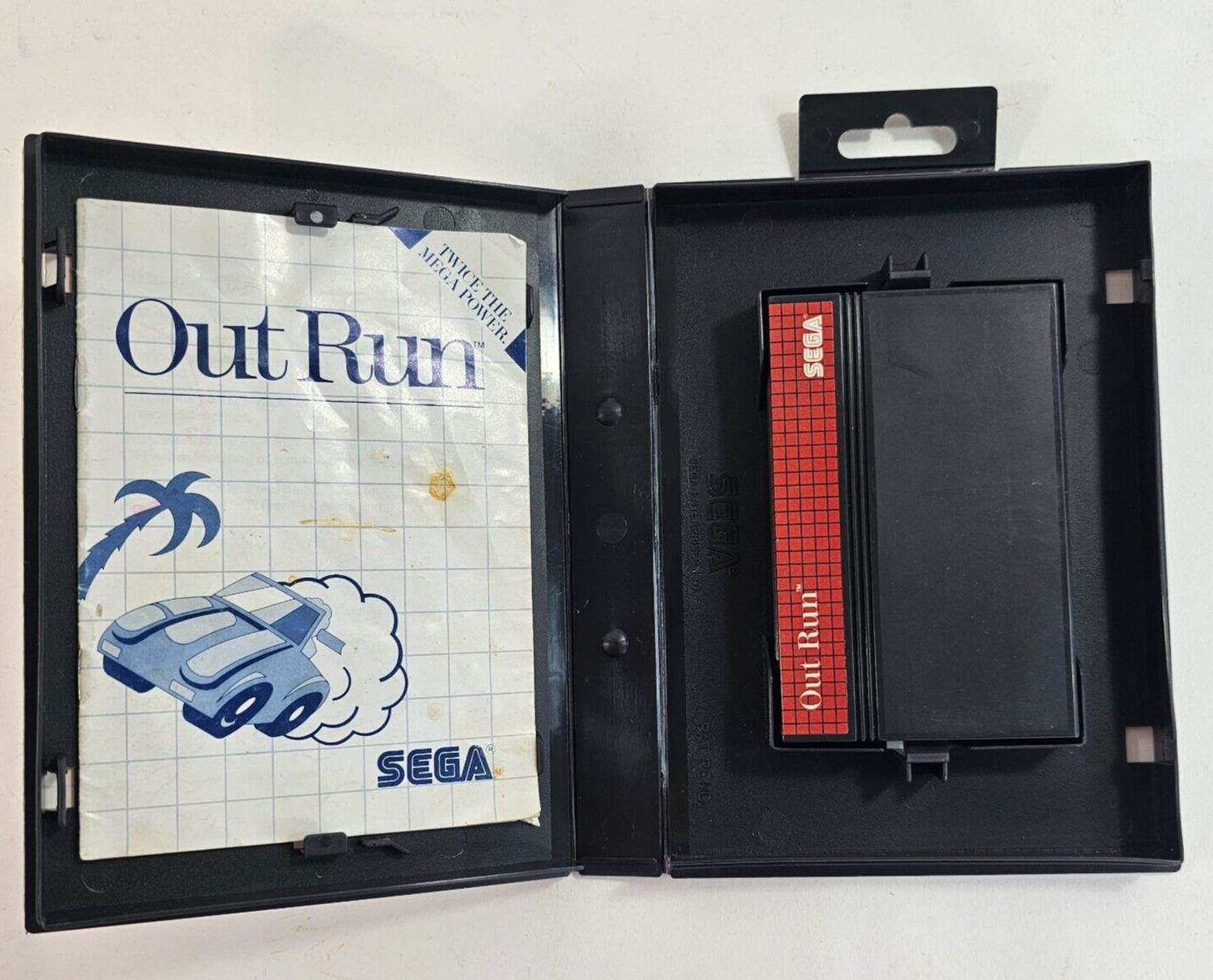 Out Run (Sega Master System, 1987) Game Case Manual - Tested and Working