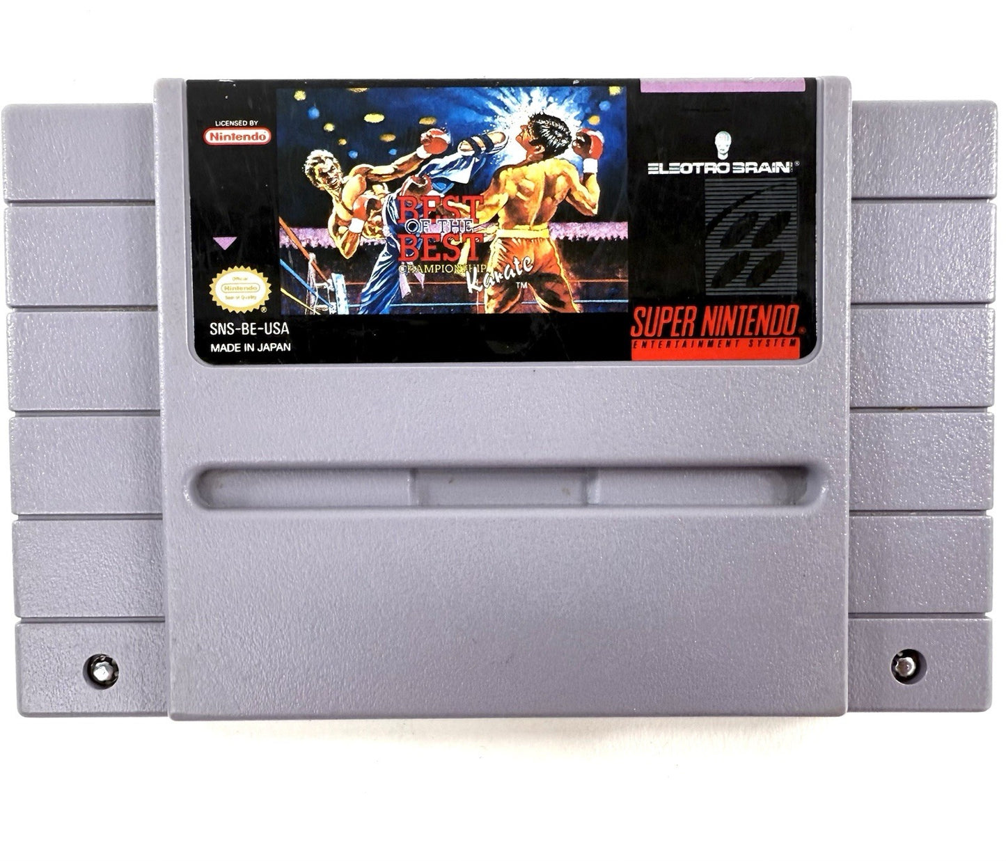 Best of the Best: Championship Karate (Super Nintendo, 1992) Game Cartridge