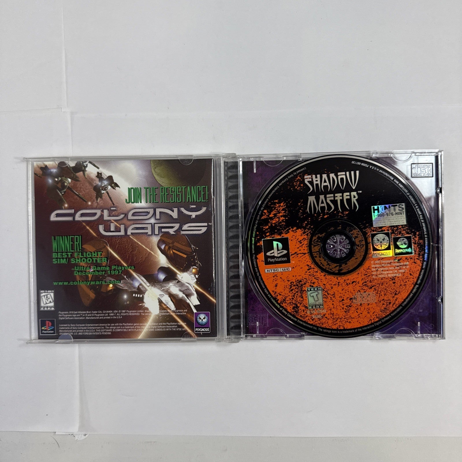 Shadow Master (Sony Playstation 1, 1997) Game Case Manual