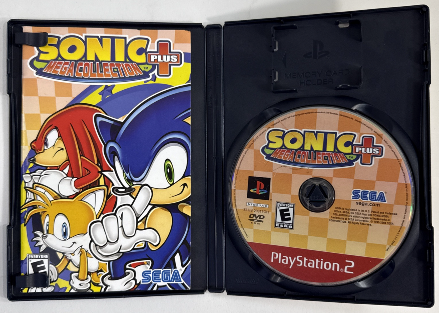 Sonic Mega Collection Plus (Sony PlayStation 2, 2004) Game Case Manual - Tested