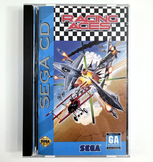 Racing Aces (Sega CD, 1993) Game Case Manual Registration Foam Insert - Tested